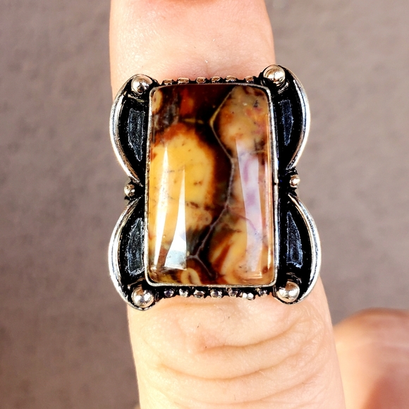 New Boulder Opal 925 Silver Ring. - Picture 2 of 10